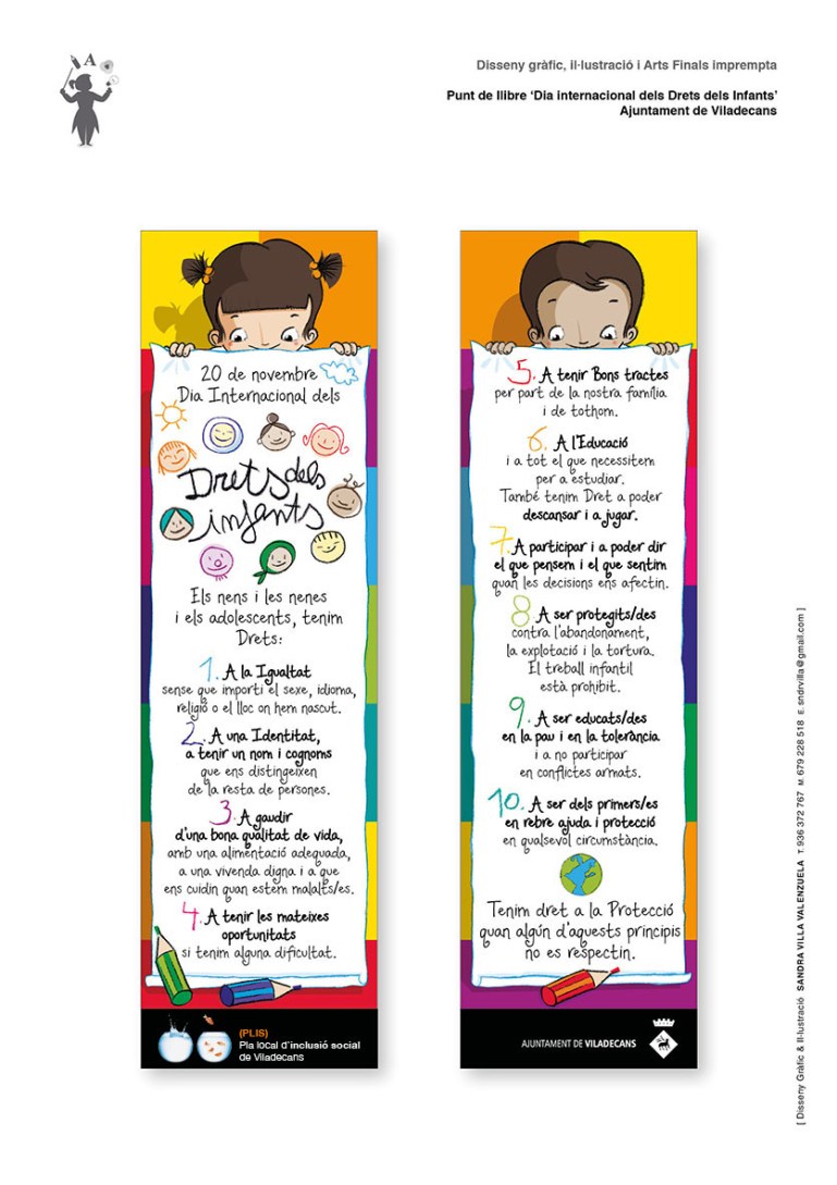 Punt de Llibre Dia Internacional dels Drets dels infants